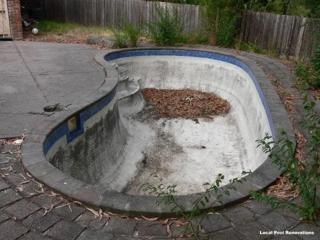 Painted pool makeover in Melbourne — freshly restored pool surface