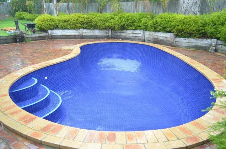 Marblesheen pool converted to fully tiled interior — Melbourne renovation