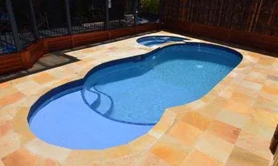 Happy customers with renovated pool